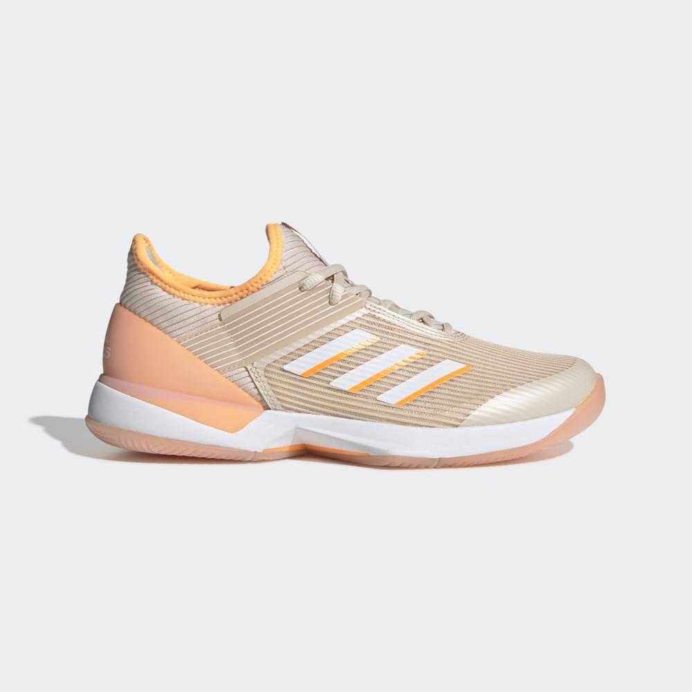 Adidas Women's Adizero Ubersonic 3 Tennis Shoes White/Orange Ireland EF1155